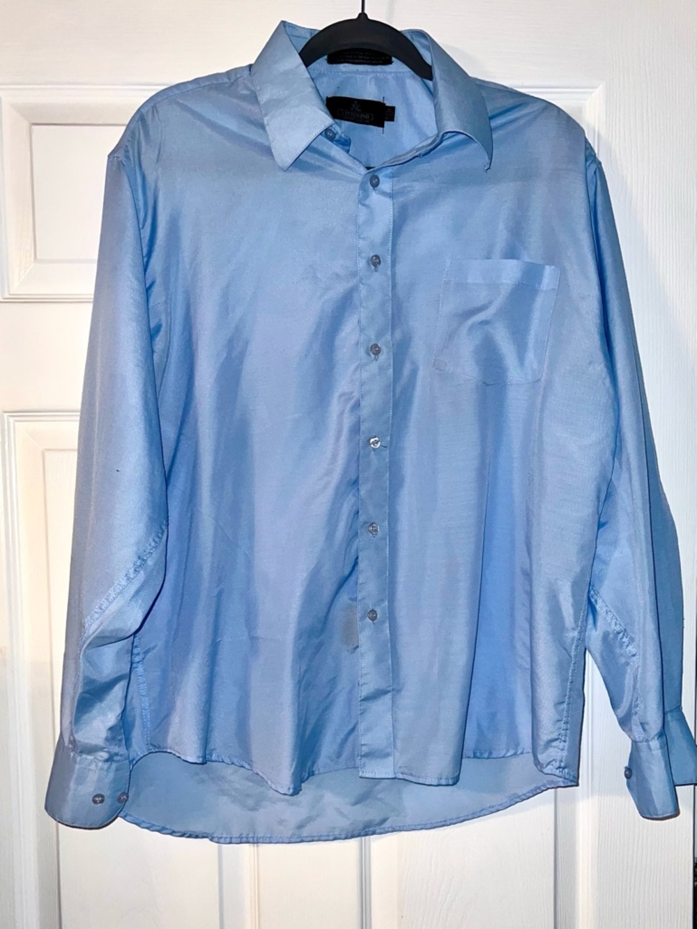 Vittorio Light Blue Men's Dress Shirt - Button Front